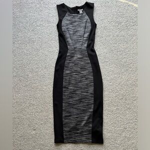 Black and white form fitting dress